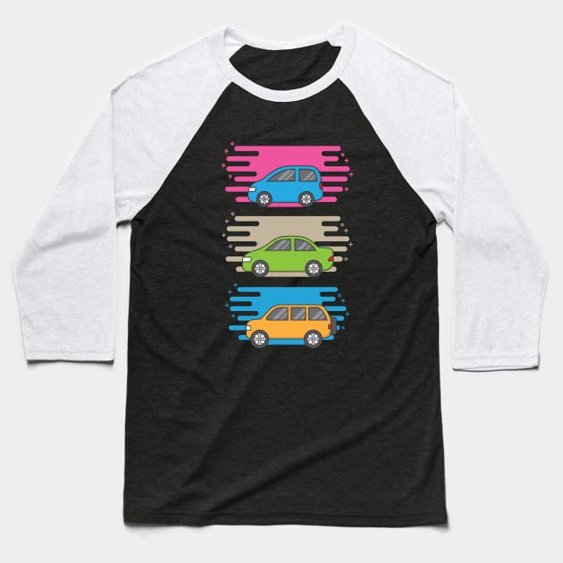 set modern flat design cute car Baseball T-Shirt by amindachoirun